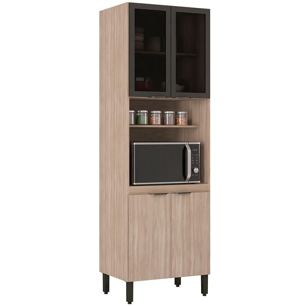Paneleiro Duplo Demóbile Firenze com 4 Portas, 4 Prateleiras e Nicho para Micro-ondas - 2