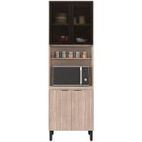 Paneleiro Duplo Demóbile Firenze com 4 Portas, 4 Prateleiras e Nicho para Micro-ondas - 1