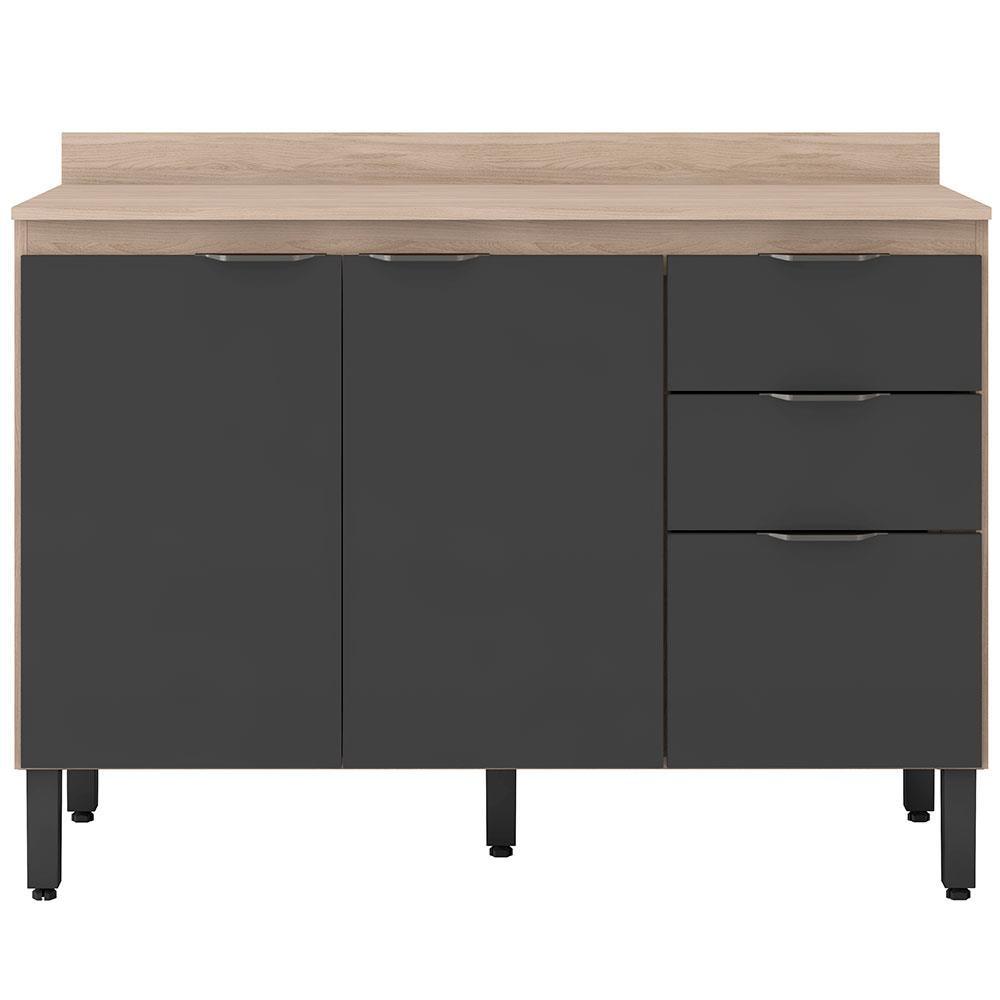 Balcão Demóbile Firenze com 3 Portas, 2 Gavetas e 1 Prateleira - 1