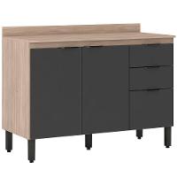 Balcão Demóbile Firenze com 3 Portas, 2 Gavetas e 1 Prateleira - 2