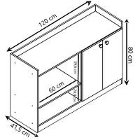 Balcão Micro-ondas Nova Móbile Classic com 2 Portas e 2 Prateleiras - 4