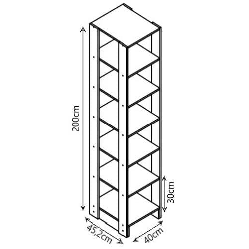Armário Closet Nova Mobile Slim Yes com 6 Prateleiras - 3