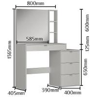 Penteadeira Nova Mobile Anne com Espelho e 4 Gavetas - 5