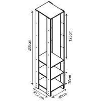 Armário Closet Nova Mobile Slim Yes com 3 Prateleiras e Cabideiro - 4