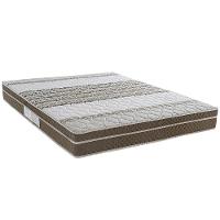 Colchão Queen Size Ilhéus com Molas Ensacadas e Euro Pillow 24x158x198cm - Marrom e Bege - 1