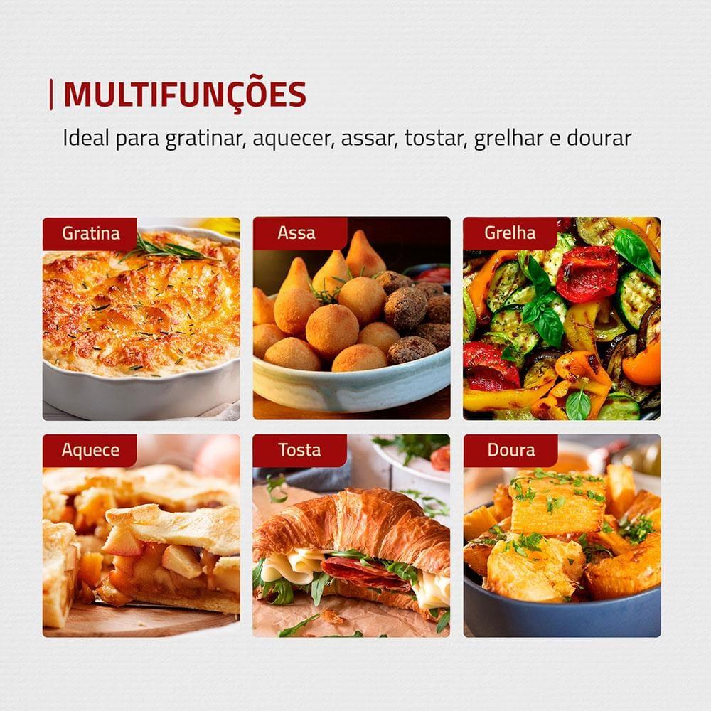 Forno Elétrico Mondial Pratic Cook FR-09 com 6 Litros – Preto - 3