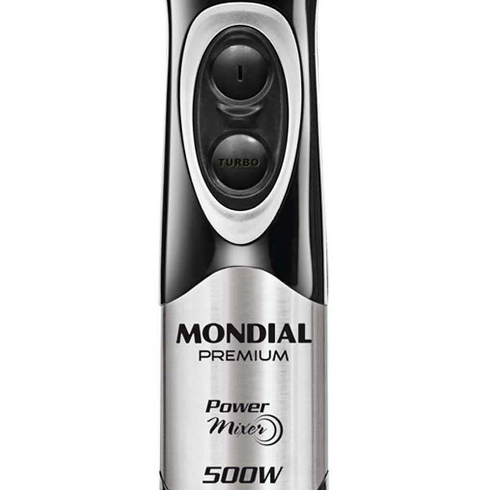 Power Mixer Mondial 2 em 1 Mixer e Processador M-07 - Preto/Inox - 2