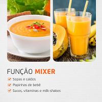 Power Mixer Mondial 2 em 1 Mixer e Processador M-07 - Preto/Inox - 7