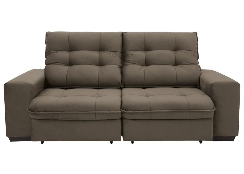 Sofá 3 Lugares Linoforte Benetton Retrátil e Reclinável, Revestido em Tecido Suede - 200cm de largura - 2