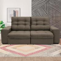 Sofá 3 Lugares Linoforte Benetton Retrátil e Reclinável, Revestido em Tecido Suede - 200cm de largura - 1