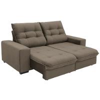 Sofá 3 Lugares Linoforte Benetton Retrátil e Reclinável, Revestido em Tecido Suede - 200cm de largura - 7