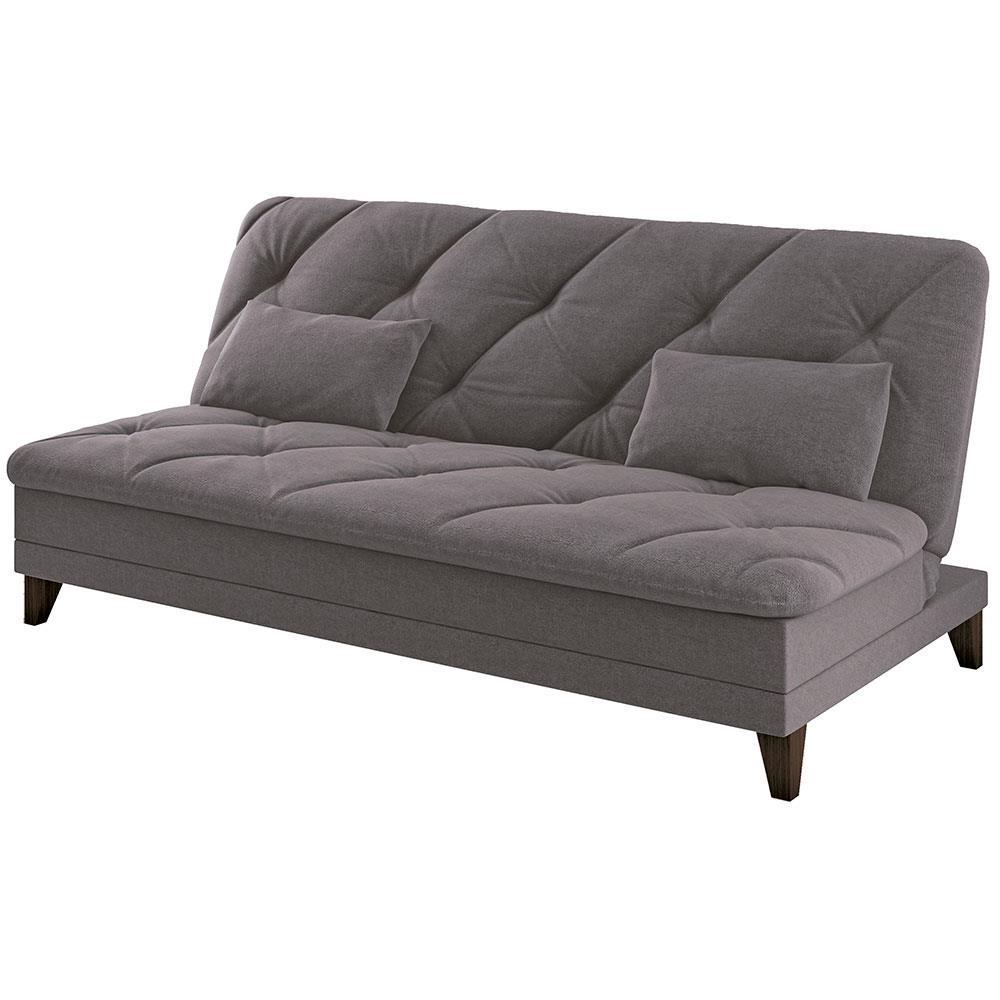 Sofá-Cama 3 Lugares Linoforte Jamile com Encosto Reclinável em Tecido Suede - 188cm de Largura - 6
