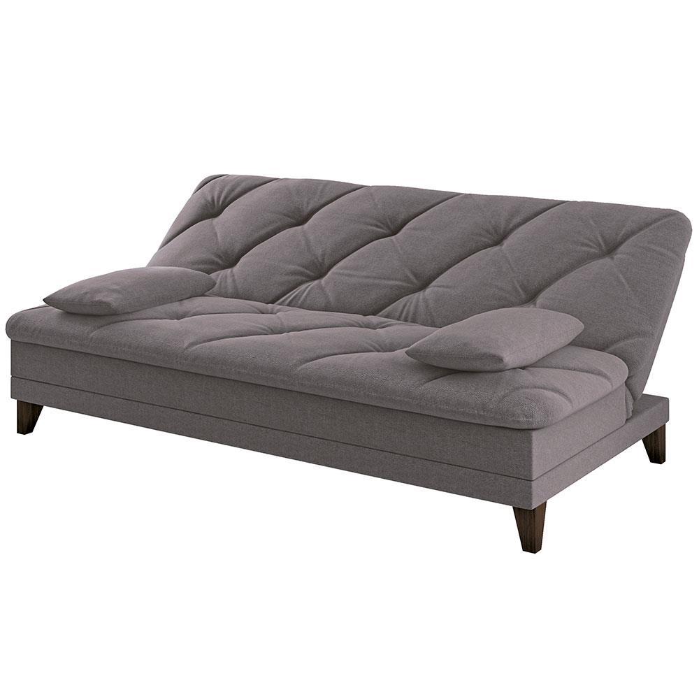 Sofá-Cama 3 Lugares Linoforte Jamile com Encosto Reclinável em Tecido Suede - 188cm de Largura - 7