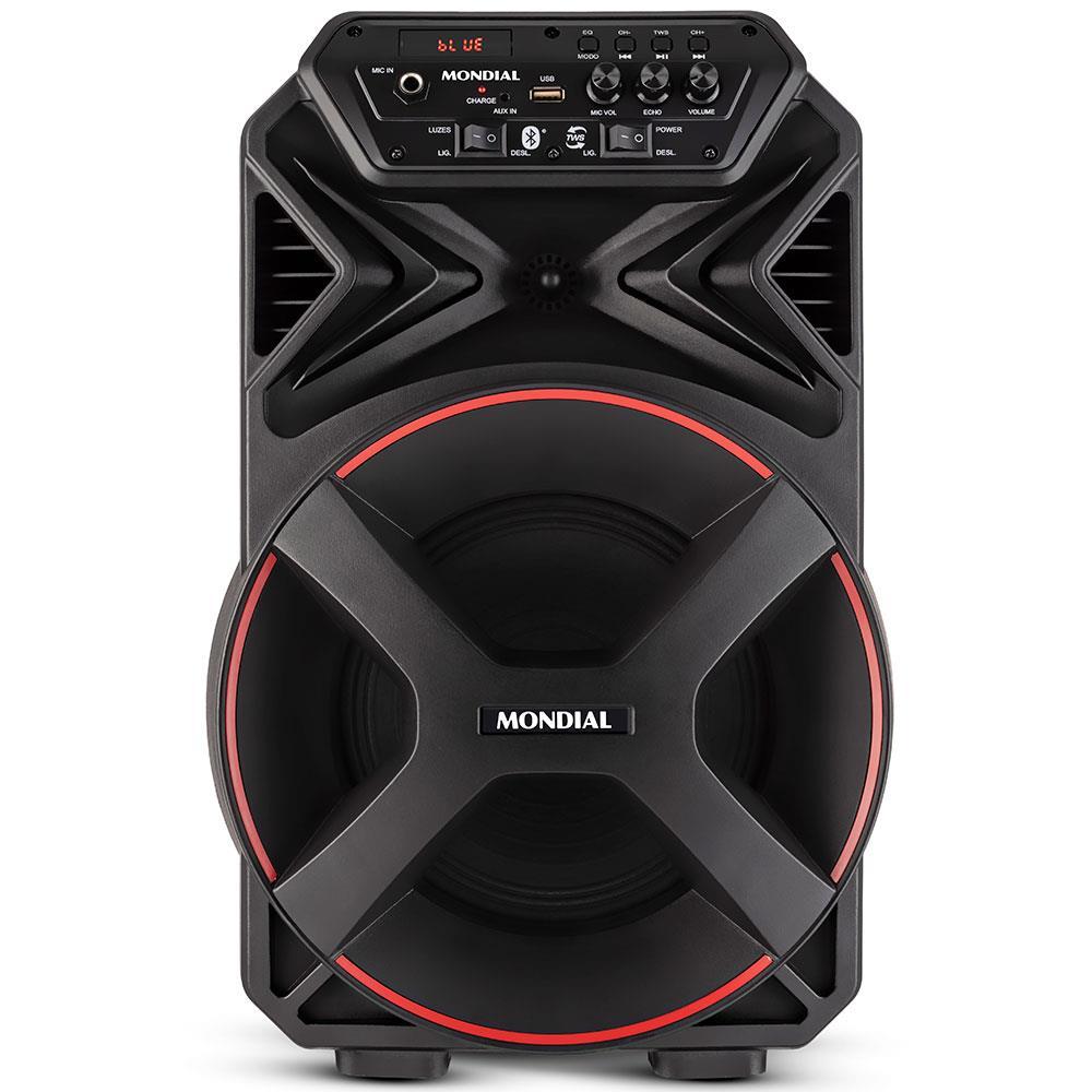 Caixa Amplificada Mondial Connect Party Plus CM-250 com Bluetooth, USB e Rádio FM - 250W - 7