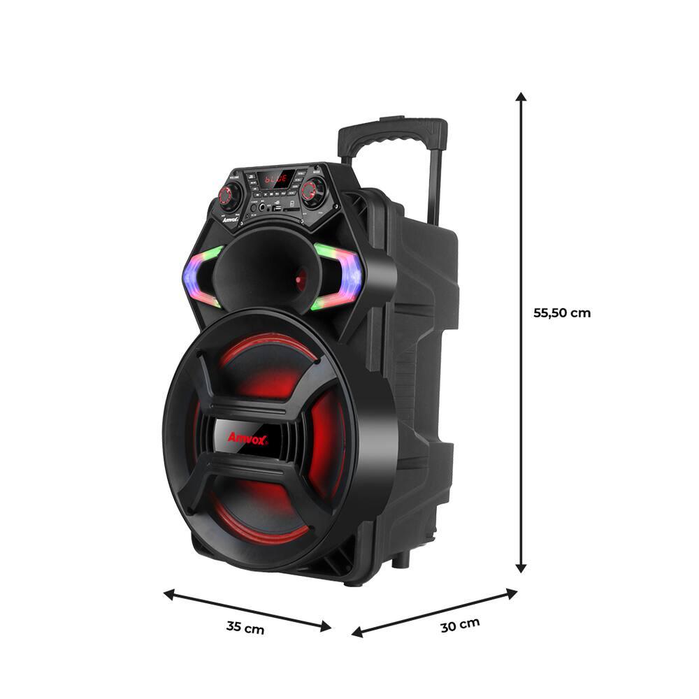 Caixa de Som Amplificada Amvox ACA550 Strondo II Bluetooth, Rádio FM, USB - 550W - 7