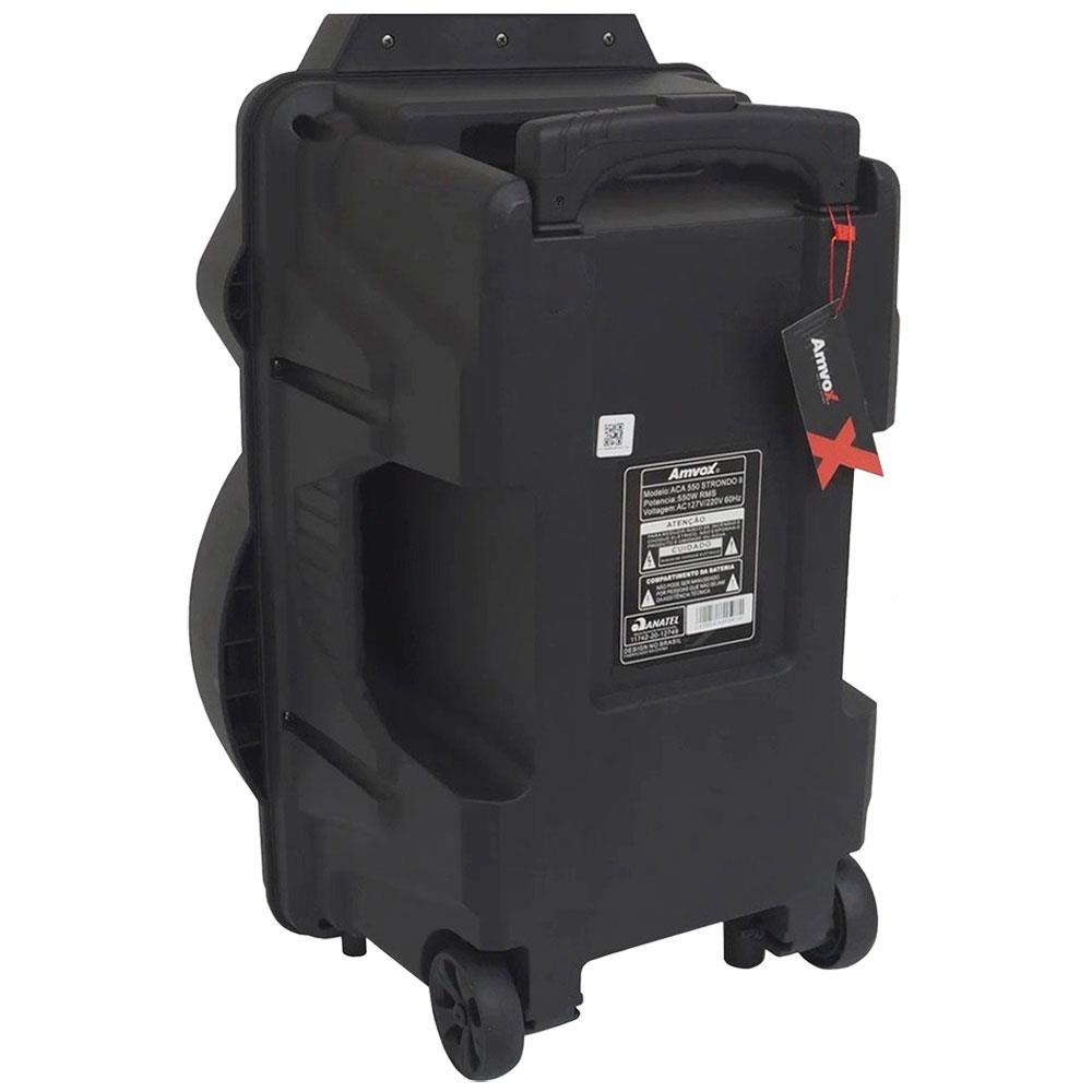 Caixa de Som Amplificada Amvox ACA550 Strondo II Bluetooth, Rádio FM, USB - 550W - 4