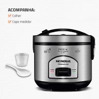 Panela Elétrica de Arroz Mondial PE-43 6 Xícaras - Preta/Inox - 7