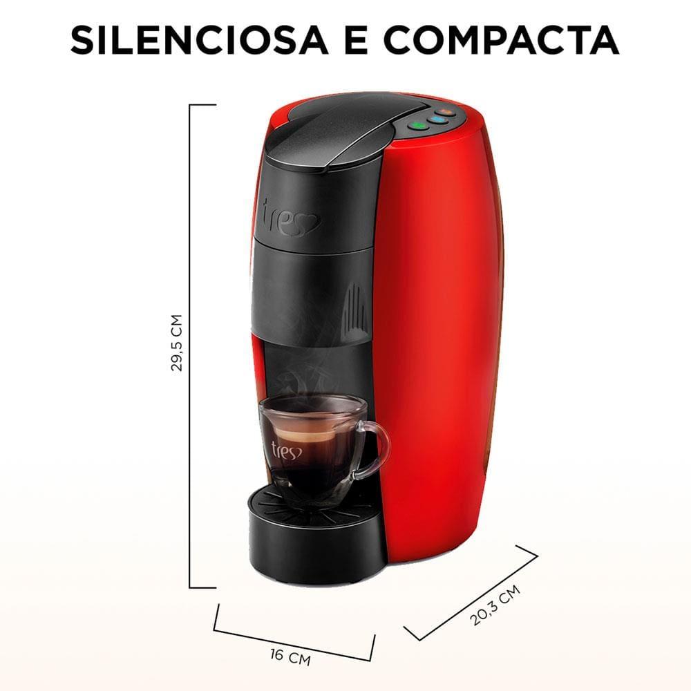 Cafeteira Espresso TRES LOV Multibebidas - Vermelha - 4