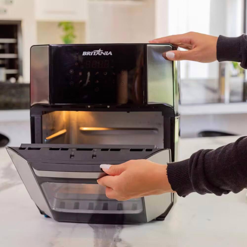Fritadeira Elétrica sem Óleo Air Fry Britânia Oven BFR2100P 12L - Preta - 9