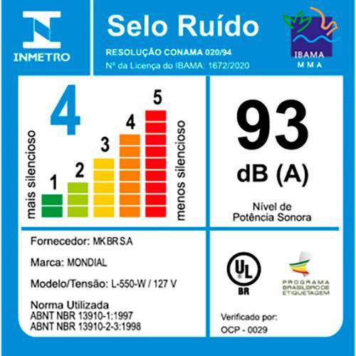 Liquidificador Mondial Power L-550 1,9L 550W 2 Velocidades Pulsar Preto - 7