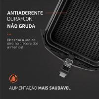 Fritadeira Elétrica Sem Óleo Air Fryer Mondial Mega Family AFN-80-BI 8L Preta/Inox - 6