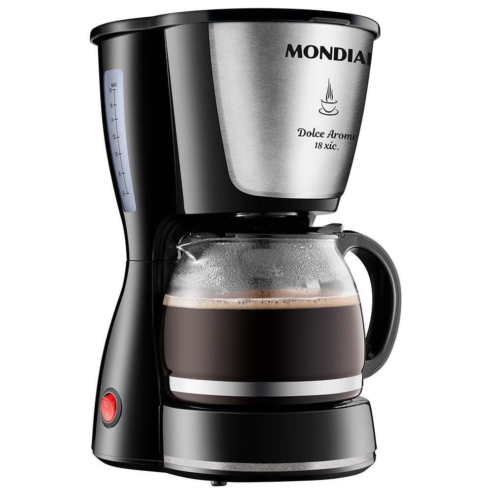 Cafeteira Elétrica Mondial Dolce Arome Inox C-30 18 Xícaras - Preta - 1