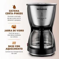 Cafeteira Elétrica Mondial Dolce Arome Inox C-30 18 Xícaras - Preta - 3