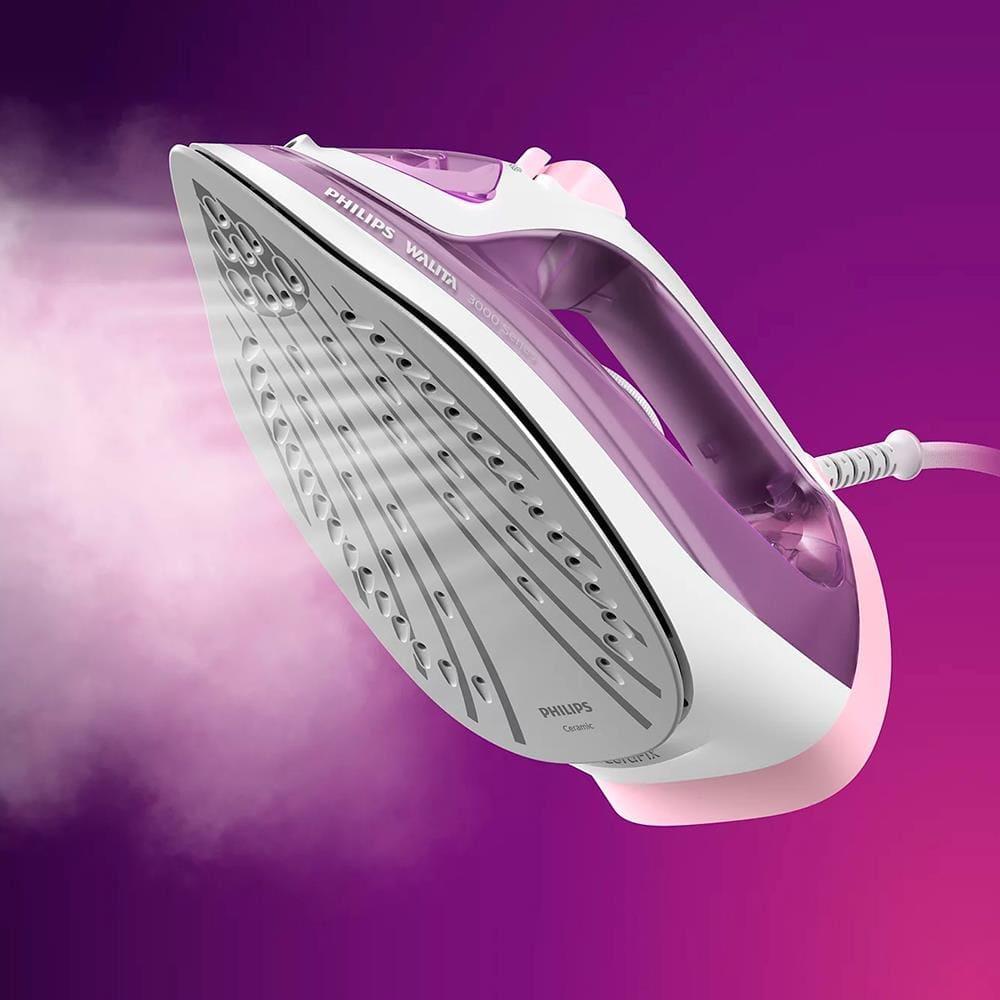 Ferro de Passar a Vapor Philips Walita 3000 Series Spray Base Cerâmica Rosa - 6