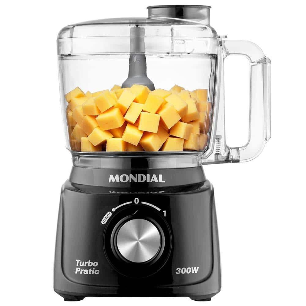 Mini Processador de Alimentos Mondial Turbo Pratic MP-16 300W - Preto - 1