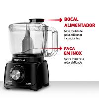 Mini Processador de Alimentos Mondial Turbo Pratic MP-16 300W - Preto - 5