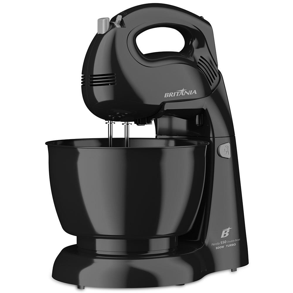 Batedeira Britânia Pérola 550 Turbo com 4 Velocidades e 2 Tigelas – Preta - 5