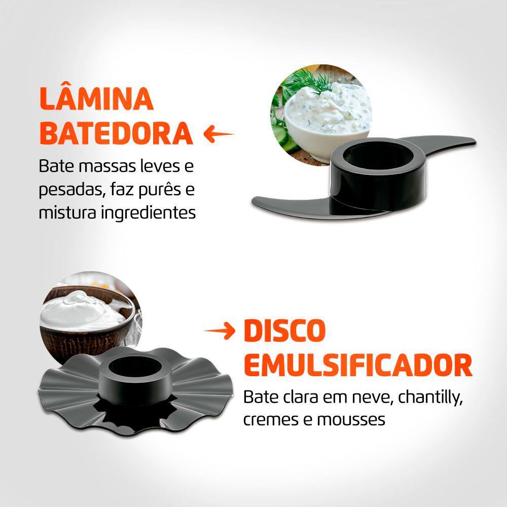 Multiprocessador de Alimentos Mondial Turbo Chef 9 em 1 MPN-01-BF 2 Velocidades + Pulsar 1000 W - 7