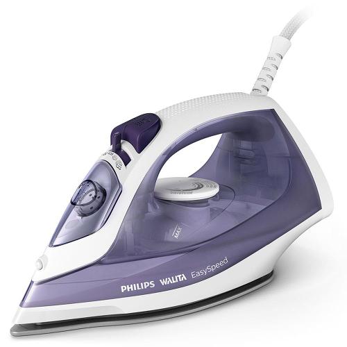 Ferro de Passar a Vapor Philips Walita EasySpeed GC1752 com Spray e Base de Cerâmica – Roxo/Branco