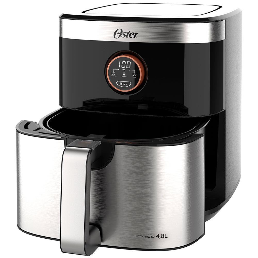 Fritadeira Elétrica Sem Óleo Air Fryer 2 em 1 Oster OFRT660 4,8L com Função Desidratar – Black Inox - 5