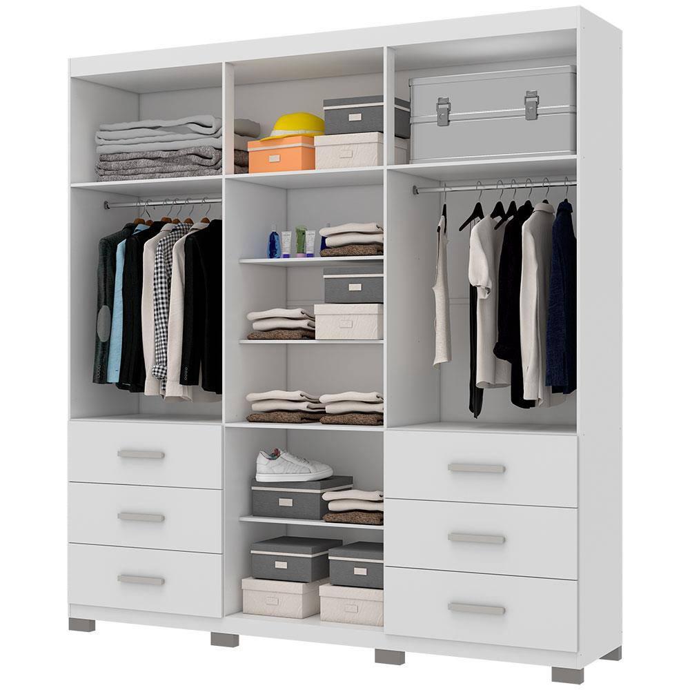 Guarda-Roupa Bartira Santiago com 6 Portas e 6 Gavetas Externas - 209,2cm de Largura - 5