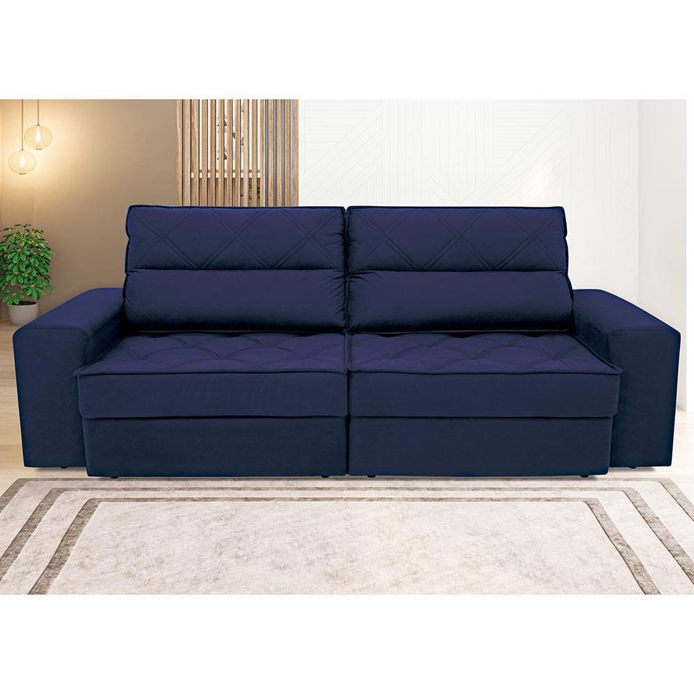 Sofá 4 Lugares Linoforte Fassatti Retrátil e Reclinável Revestido em Tecido Suede com 230cm de Largura - 2
