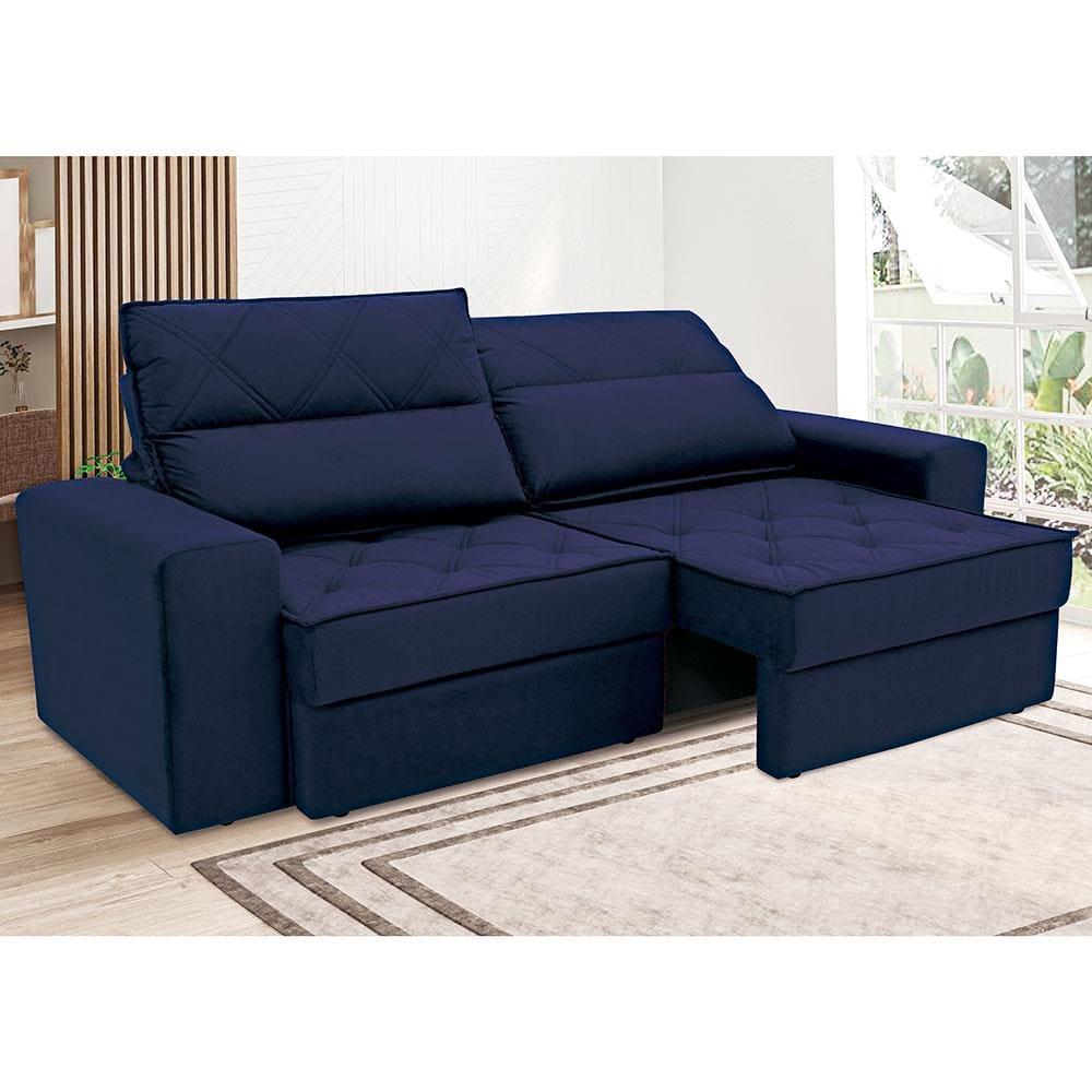 Sofá 4 Lugares Linoforte Fassatti Retrátil e Reclinável Revestido em Tecido Suede com 230cm de Largura - 4
