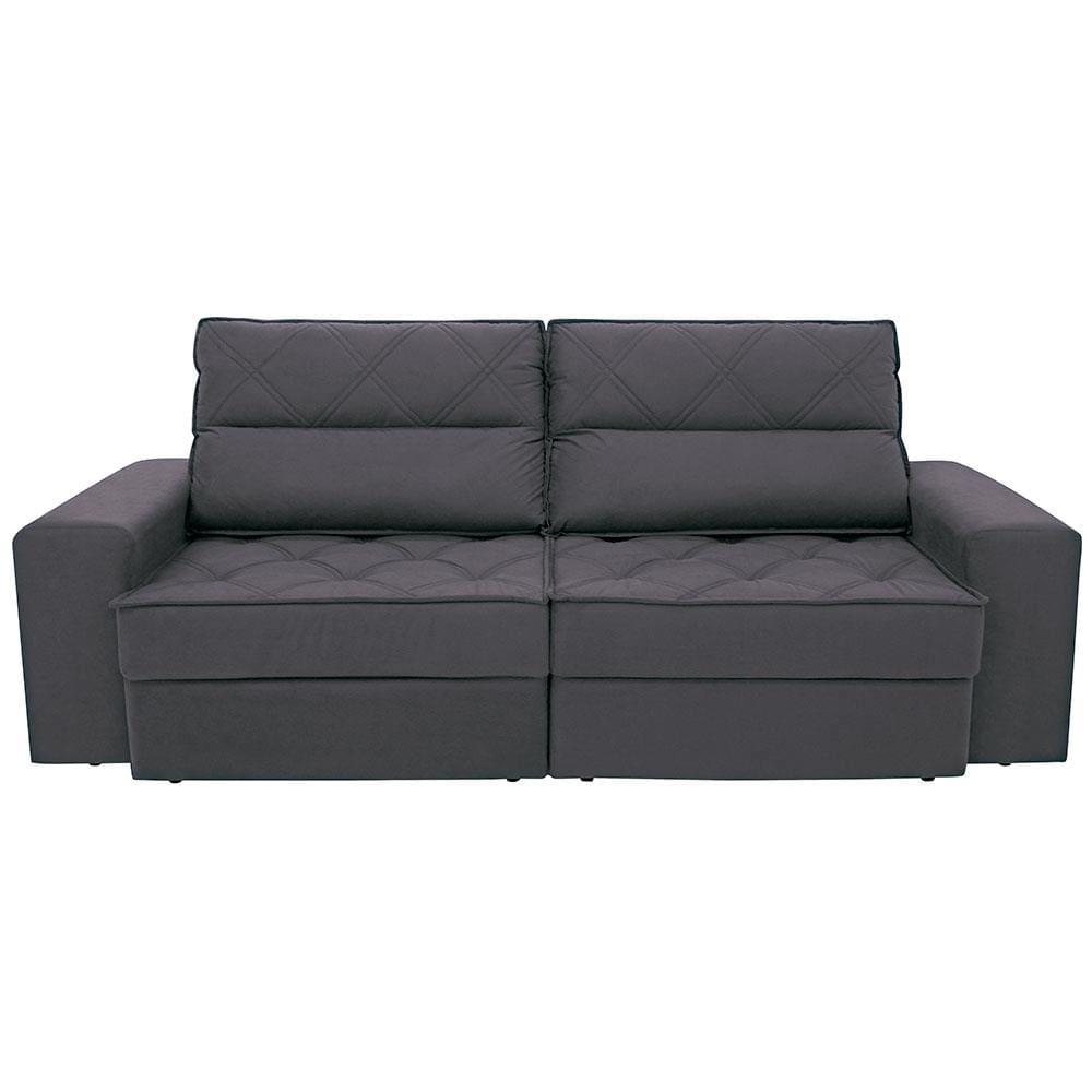 Sofá 4 Lugares Linoforte Fassatti Retrátil e Reclinável Revestido em Tecido Suede com 230cm de Largura - 5