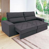 Sofá 4 Lugares Linoforte Fassatti Retrátil e Reclinável Revestido em Tecido Suede com 230cm de Largura - 1
