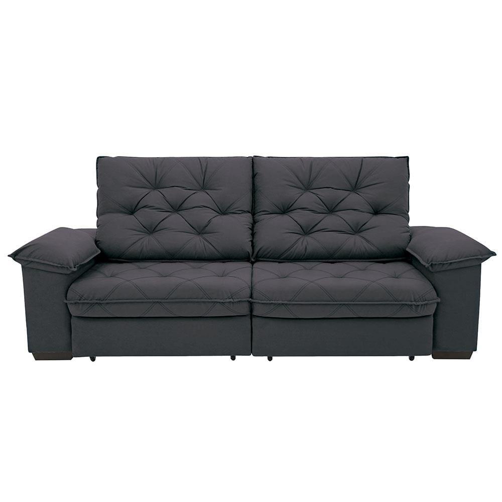 Sofá 4 Lugares Linoforte Luggero Retrátil e Reclinável Revestido em Tecido Suede - 230cm de largura - 8