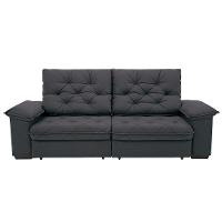 Sofá 4 Lugares Linoforte Luggero Retrátil e Reclinável Revestido em Tecido Suede - 230cm de largura - 8