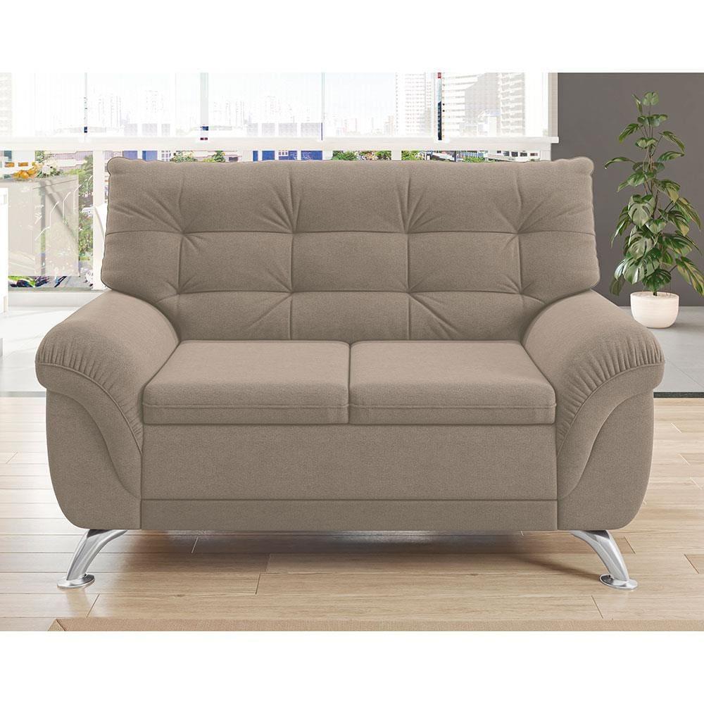 Sofá 2 Lugares Linoforte Arezzo Revestido em Suede com 152cm de Largura - 1