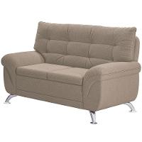 Sofá 2 Lugares Linoforte Arezzo Revestido em Suede com 152cm de Largura