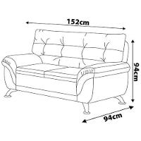 Sofá 2 Lugares Linoforte Arezzo Revestido em Suede com 152cm de Largura - 5