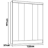 Guarda-Roupa Demóbile Ártico com 5 Portas e 135cm de Largura - 7