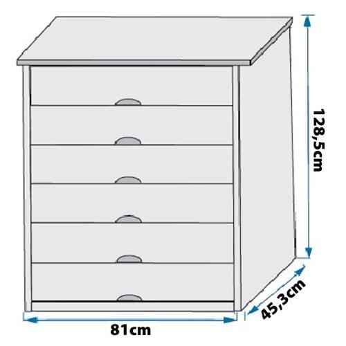Cômoda Mademarques Hamburgo com 6 Gavetas - 4
