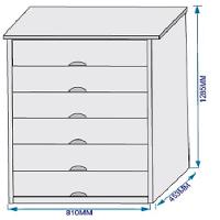 Cômoda Mademarques Hamburgo com 6 Gavetas - 2