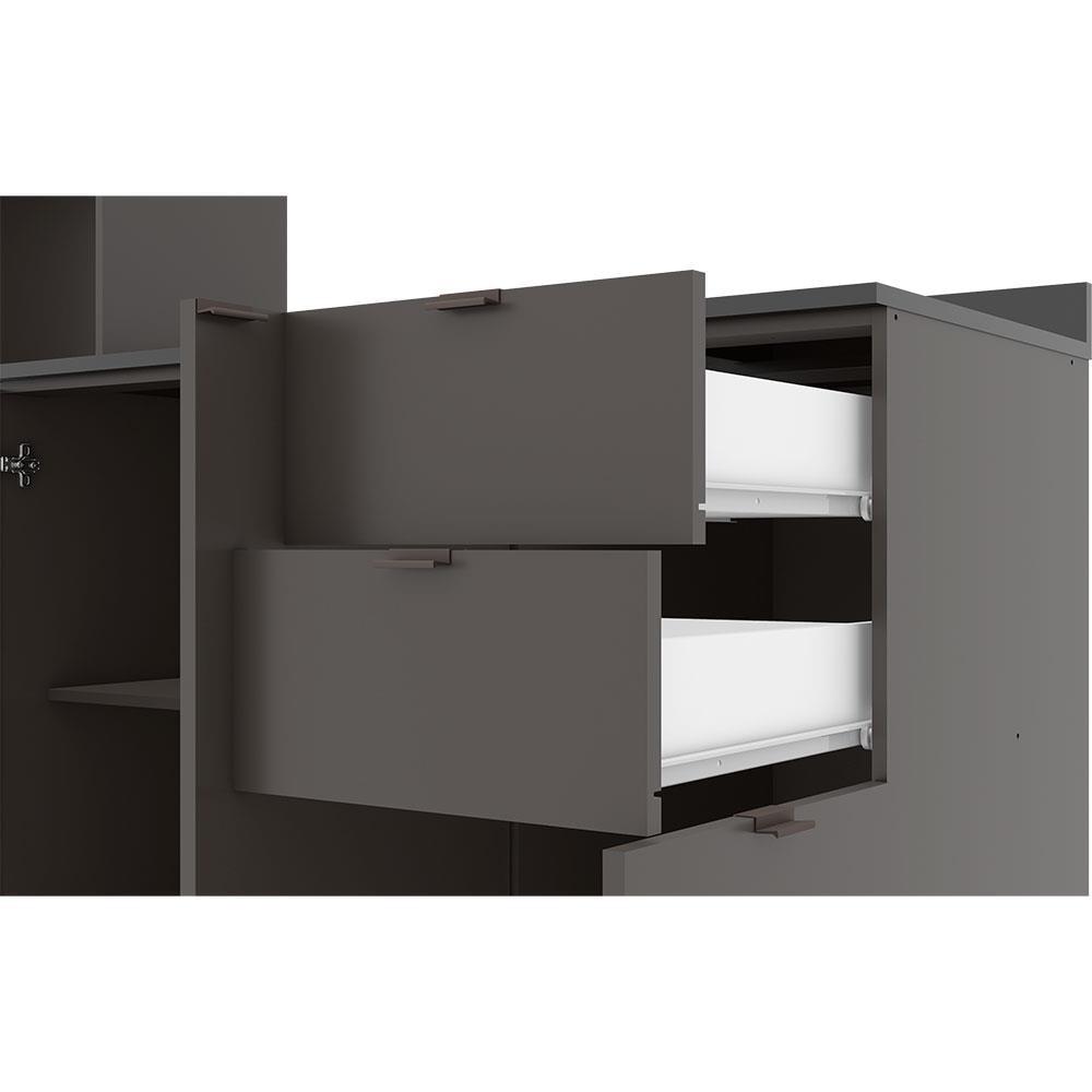 Cozinha Completa Bartira Joy com 11 Portas, 2 Gavetas, 5 Prateleiras e Nicho para Micro-ondas - 244,5cm de largura - 5