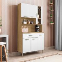 Cozinha Compacta Kits Paraná Golden com 6 Portas, 1 Gaveta e 1 Prateleira - 91cm de largura - Freijó/Patina - 1
