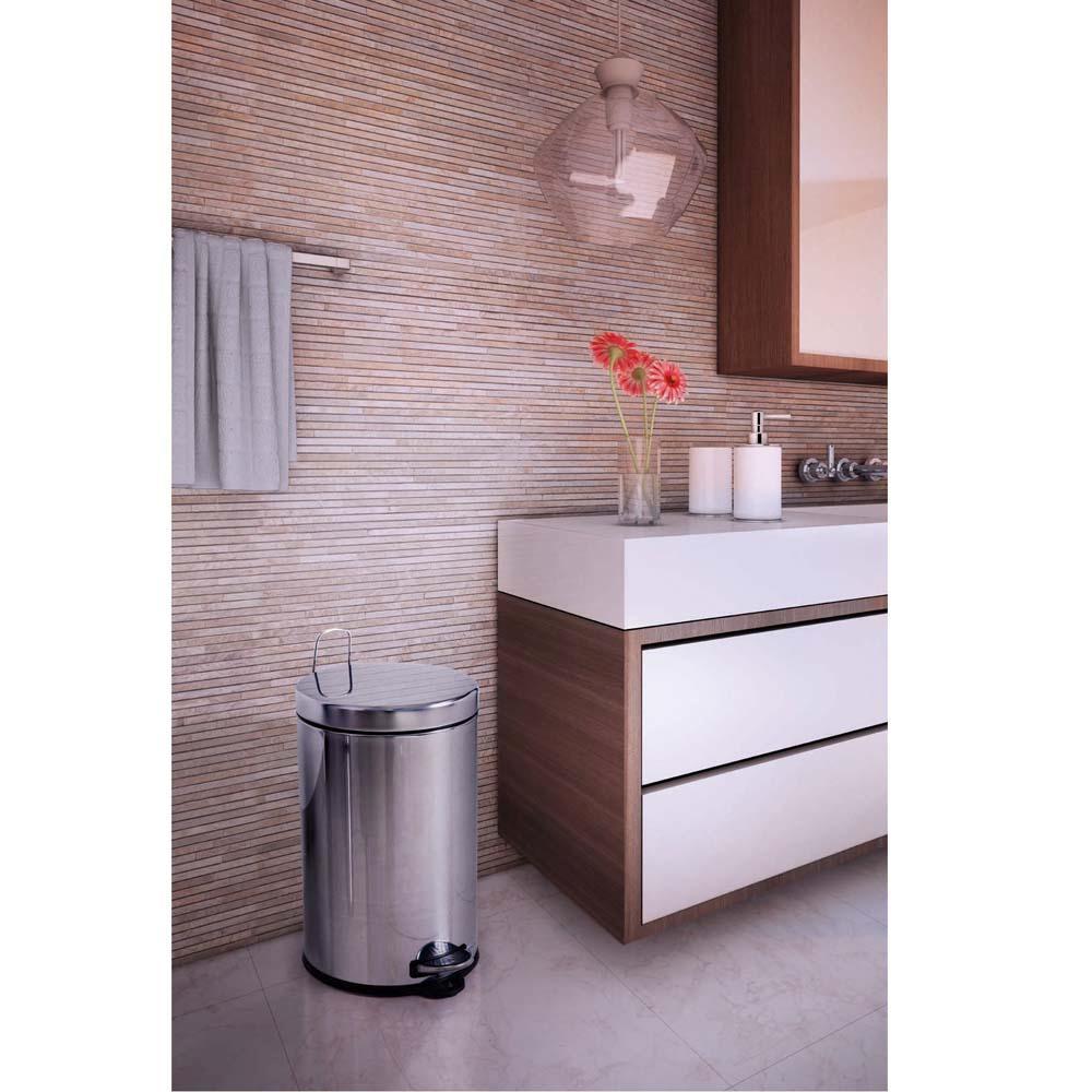 Lixeira Brinox em Aço Inox com Pedal e Cesto Interno Removível - 12L - 3